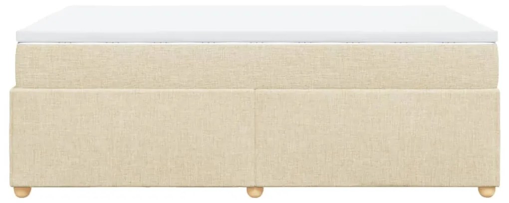 Cama com molas/colchão 120x200 cm tecido cor creme