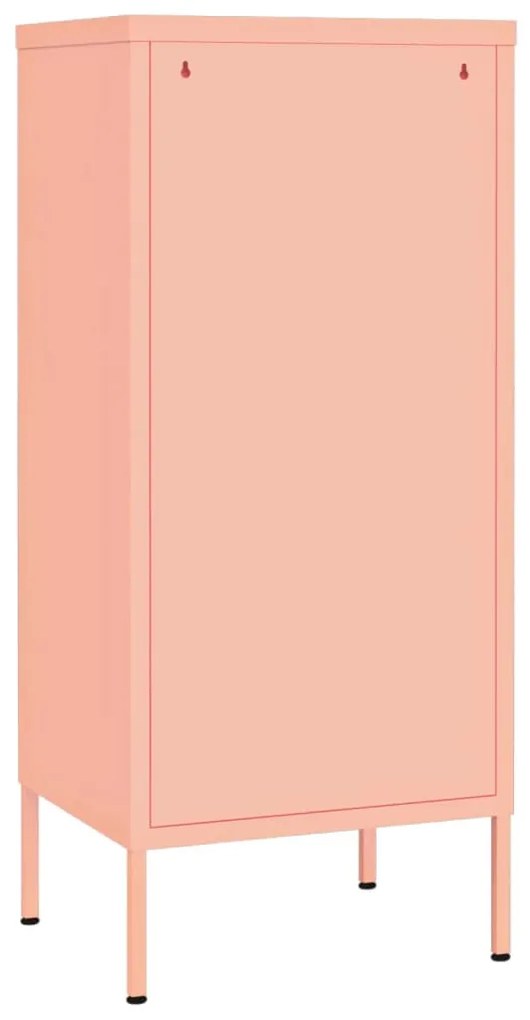 Armário de arrumação aço 42,5x35x101,5 cm rosa