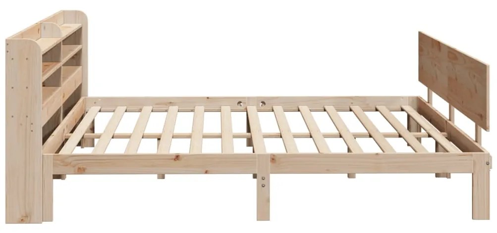 Estrutura de cama com cabeceira 200x200 cm pinho maciço
