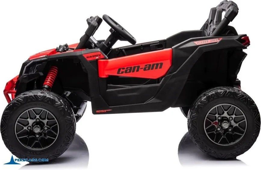 Carro elétrico para crianças 1 a 6 anos 24V MP4 CAN-AM Maverick Buggy Vermelho