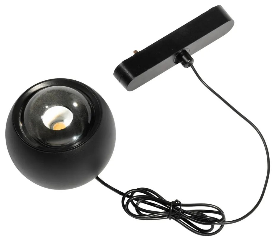 Candeeiro Pendente Moderno Preto para Sistema de Calha Monofásico Incl. LED - Magnetic Lance