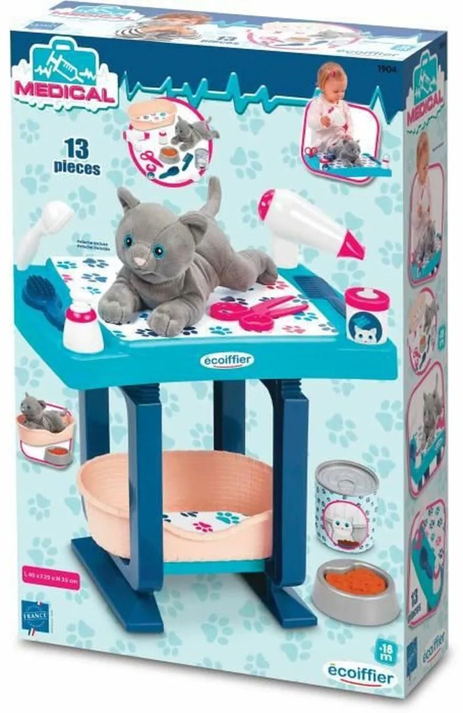 Conjunto Veterinário de Brinquedos Ecoiffier 13 Peças + 18 Meses