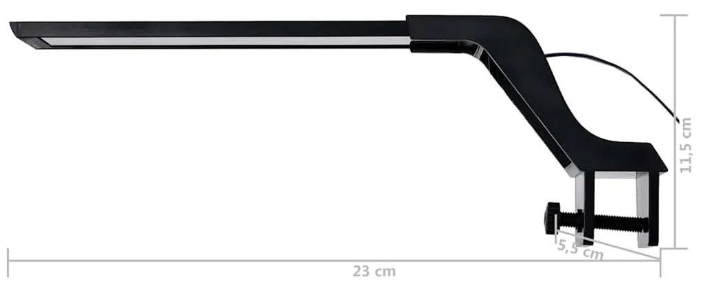 Lâmpada de aquário LED com braçadeira 25-45 cm azul e branco