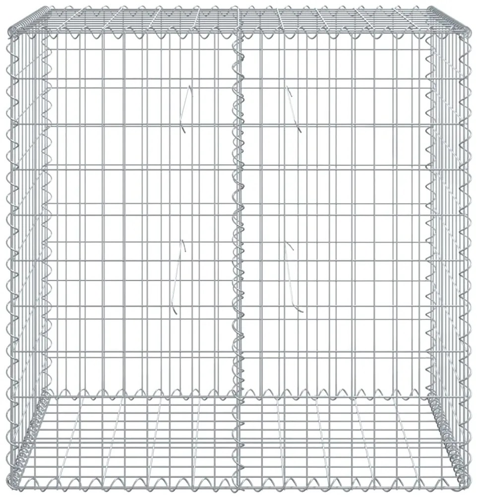 Cesto gabião com cobertura 100x50x100 cm ferro galvanizado