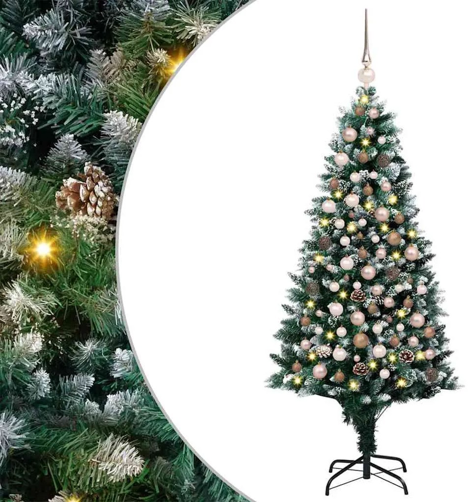 vidaXL Árvore de Natal Artificial Verde 180 cm PVC, Aço e Plástico