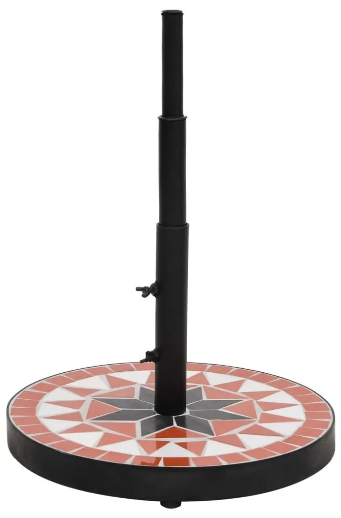 Base p/ guarda-sol redonda 12 kg terracota e branco