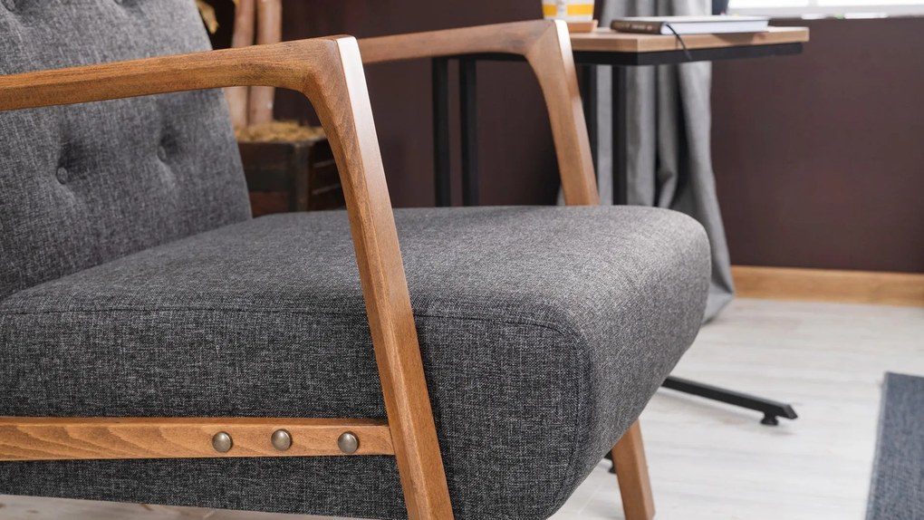 Cadeira Wing Kemer – Cinzento Escuro – 69x80x83 cm