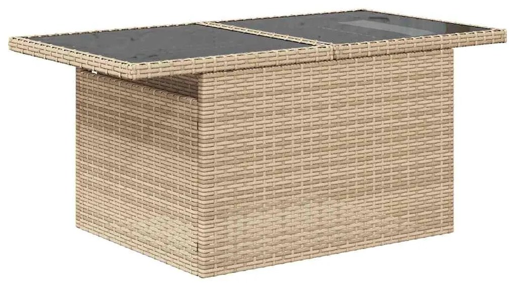 Conjunto de Sofá de 10 Peças vidaXL com Almofadas Beige Rattan Poliést