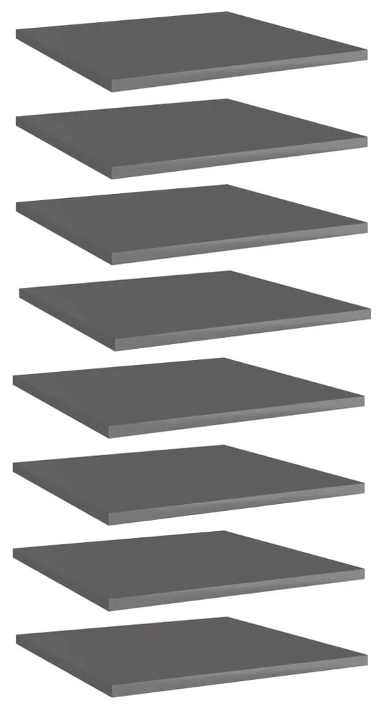 Prateleiras para estante 8 pcs derivados de madeira cinza