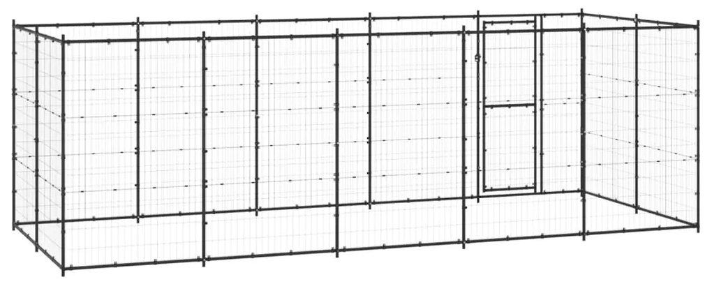 Canil de exterior 12,1 m² aço