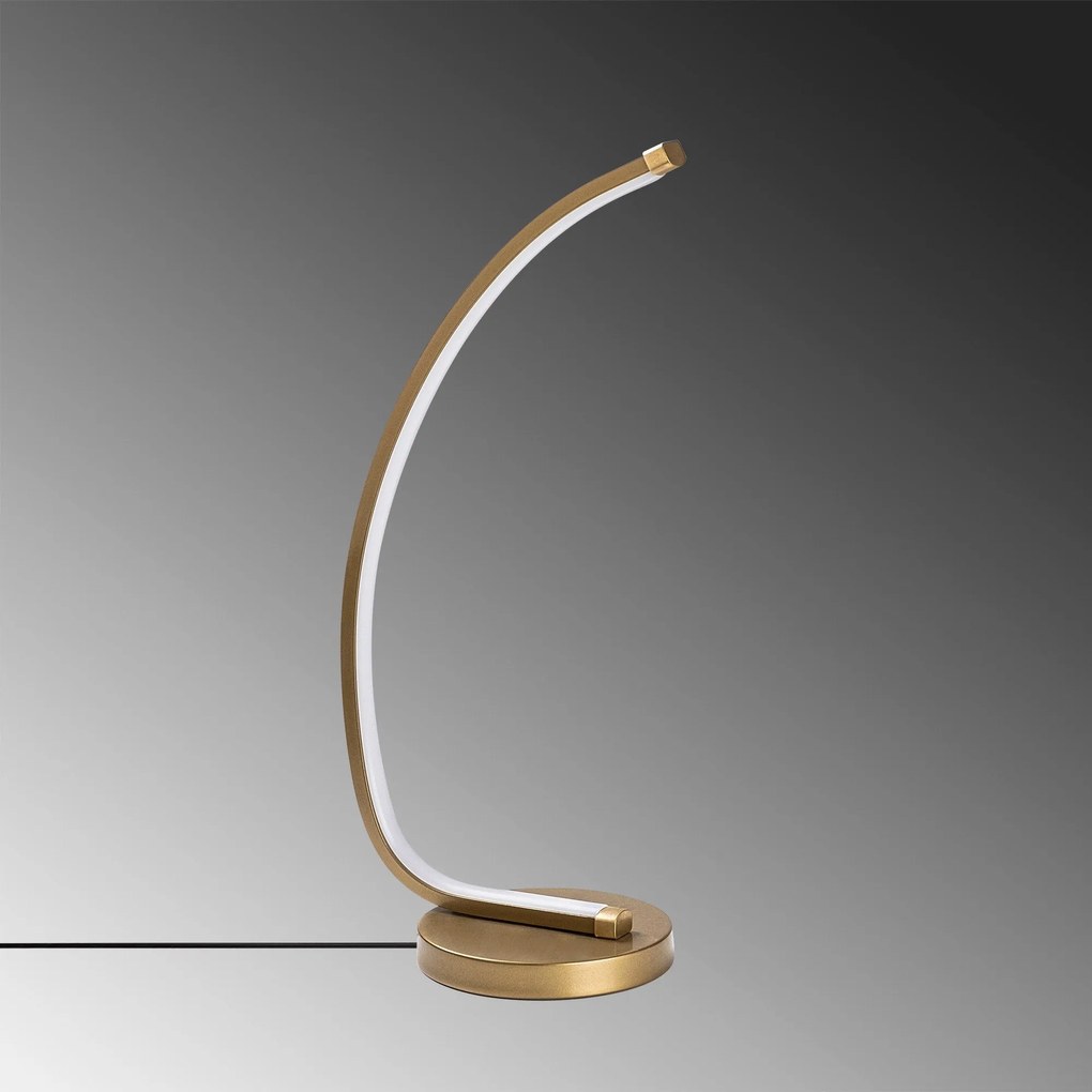 Candeeiro de Mesa Bevel – Dourado – 18 cm x 43 cm x 13 cm