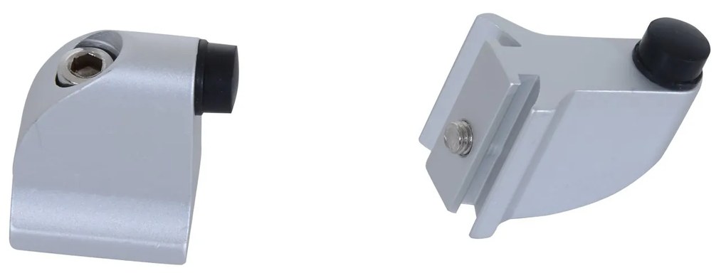 HOMCOM Kit de Instalação Porta-Alumínio Prateado 200 x 3,15 x 2,5 cm