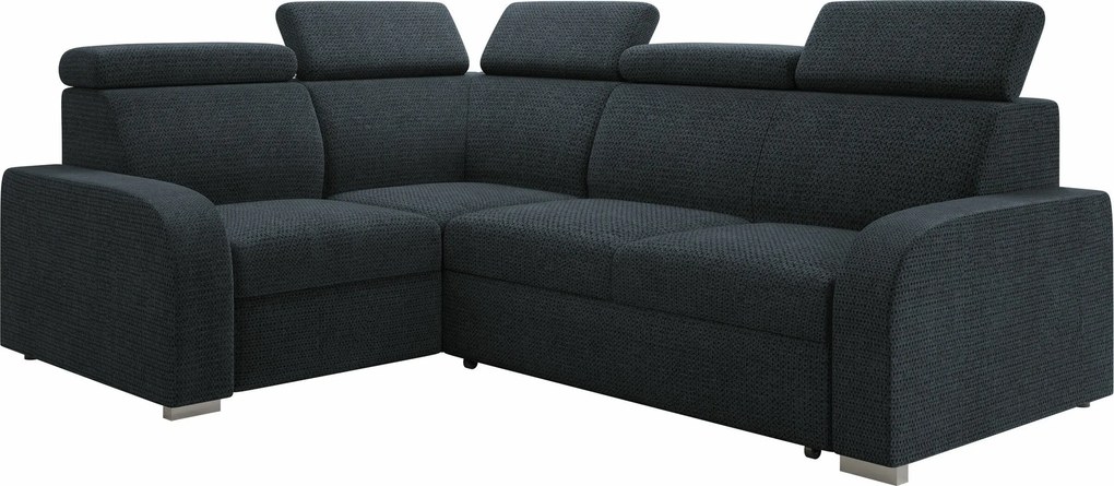 Sofá de canto Etrcala 109, Função cama, 250x200x100cm, 149 kg, Pernas: Madeira, Plástico