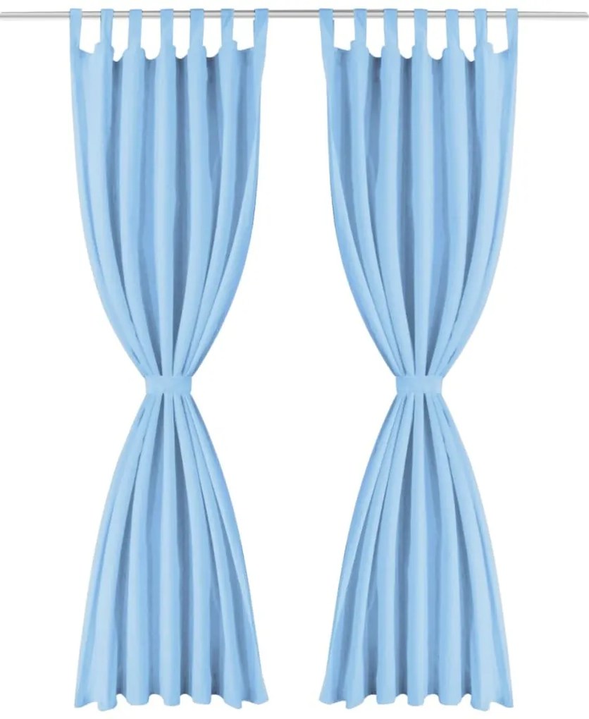 Cortinas de cetim com presilhas 2 pcs 140x175 cm turquesa