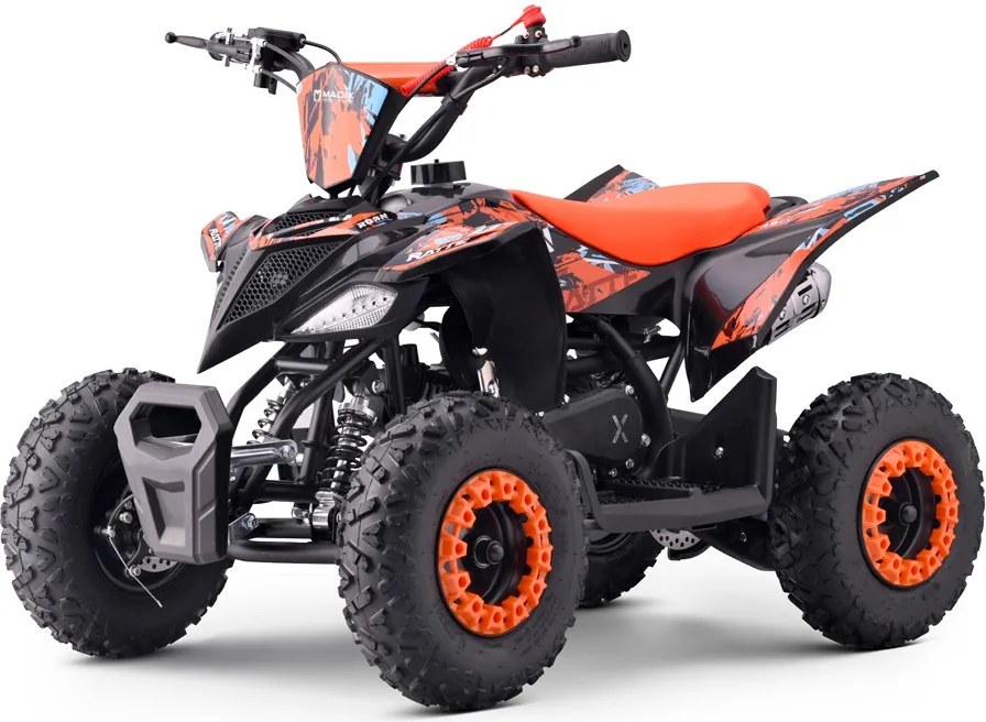 MINI MOTO 4 GASOLINA PARA CRIANÇAS 49cc Roan Ratte R6 4.5cv Laranja