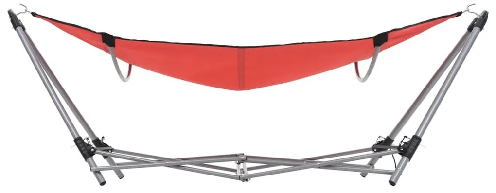 Rede com suporte dobrável vermelho