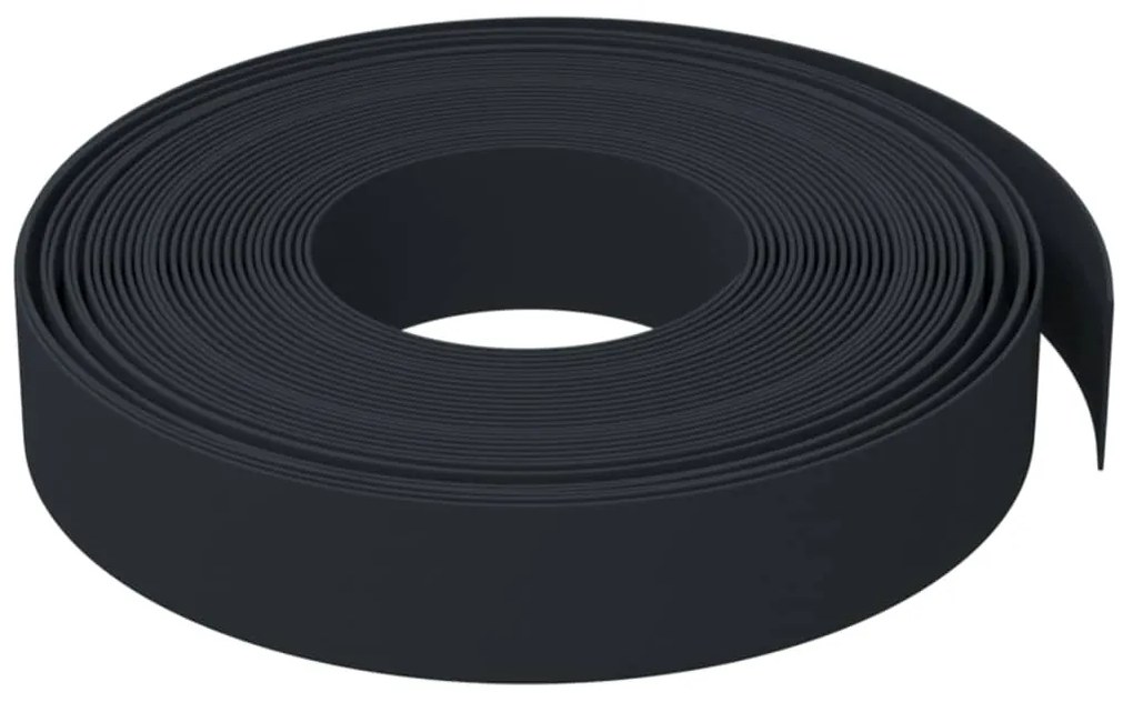 Bordas de jardim 5 pcs 10 m 10 cm polietileno preto