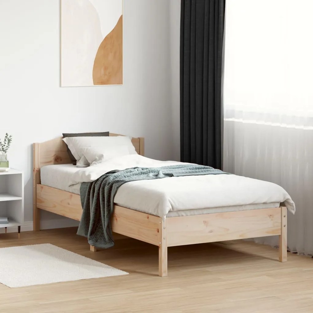 Cama sem colchão 90x190 cm madeira de pinho maciça
