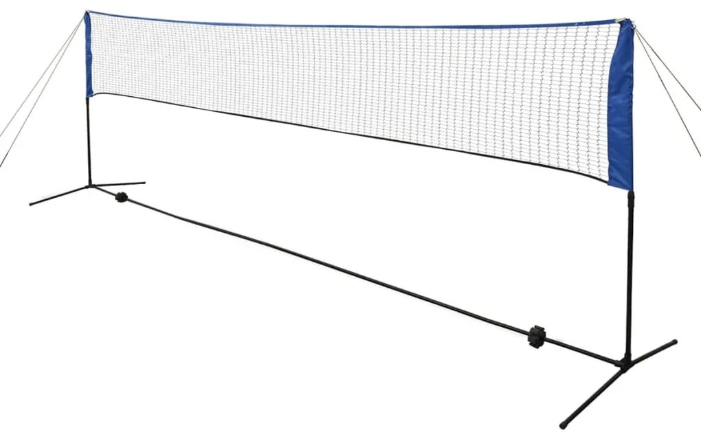 Conjunto rede de badminton com volantes 500 x 155 cm