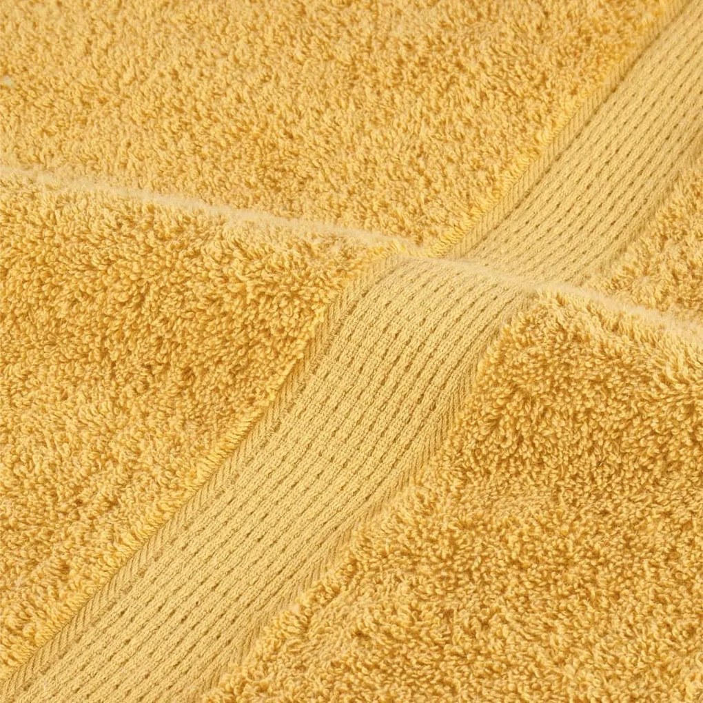 12pcs Conjunto toalhas banho premium SOLUND 600gsm dourado