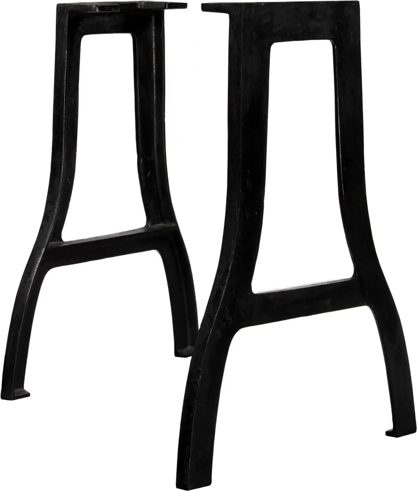 Pernas p/ mesa de jantar 2 pcs estrutura em A ferro fundido