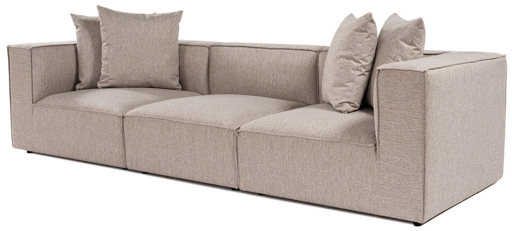 Sofá de 3 Lugares Sora – Bege Areia – 270 cm x 65 cm x 95 cm