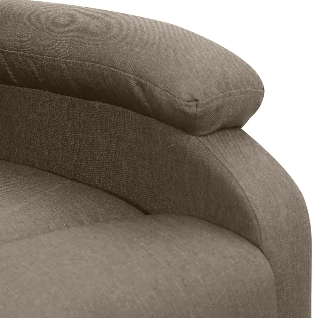 Poltrona de massagens tecido cinzento-acastanhado