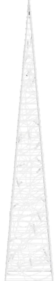Cone de iluminação decorativo c/ LEDs azuis acrílico 60 cm