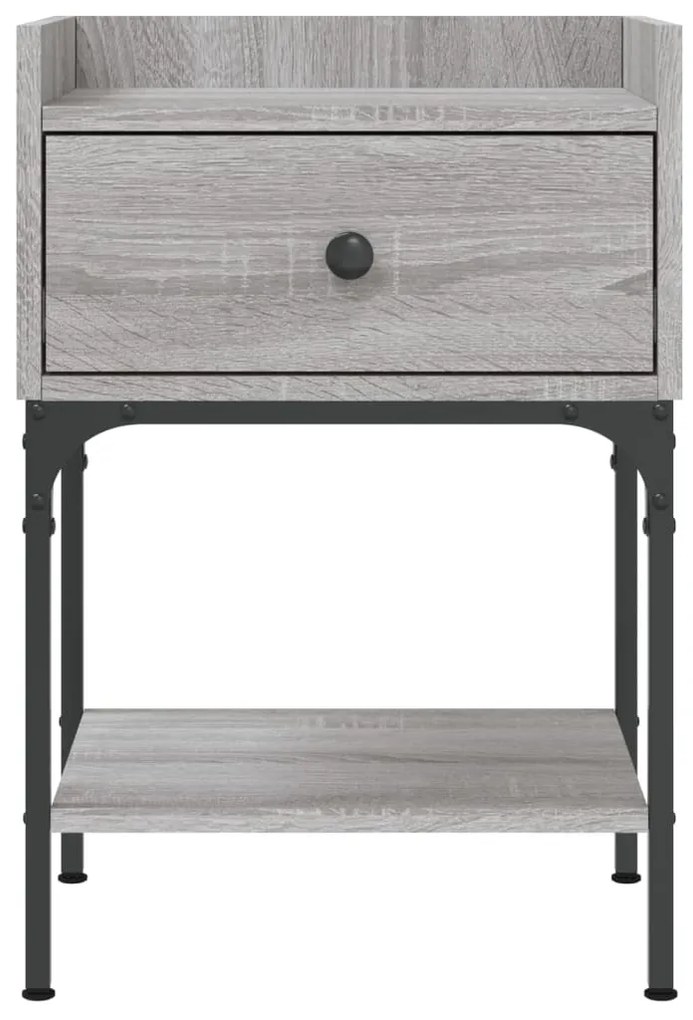 Mesas cabeceira 2pcs 40,5x31x60 deriv. madeira cinza sonoma
