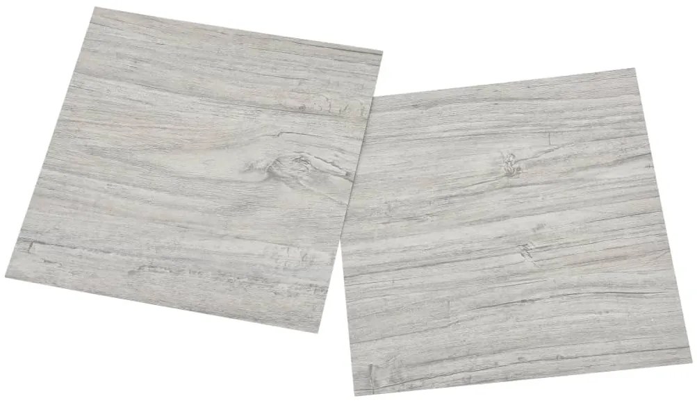 Tábuas de soalho autoadesivas 20 pcs 1,86m² PVC cinzento-claro