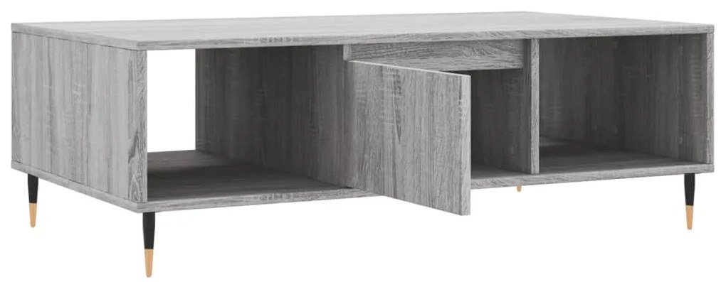 Mesa de centro 104x60x35 cm derivados madeira cinzento sonoma