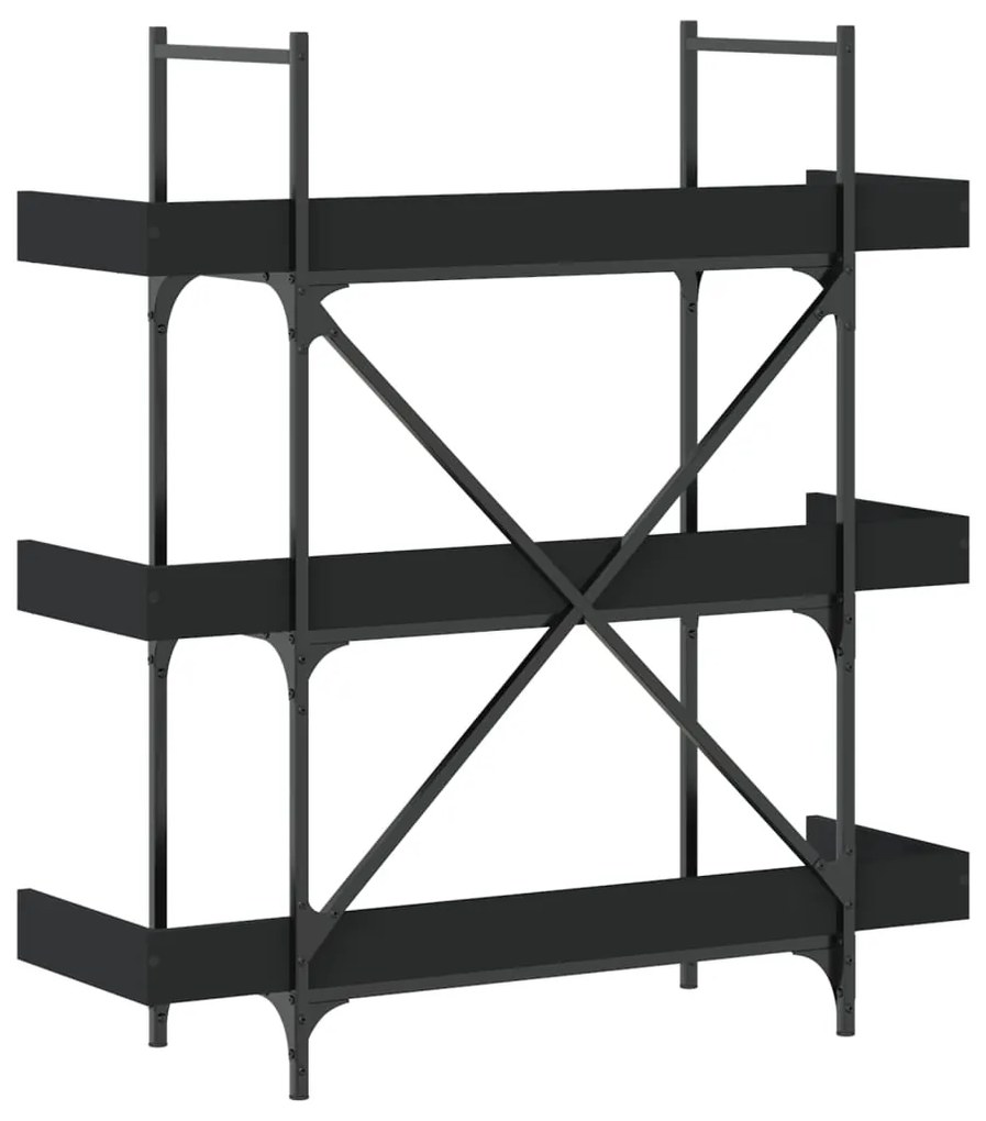 Estante c/ 3 prateleiras 100x33x108,5cm derivados madeira preto