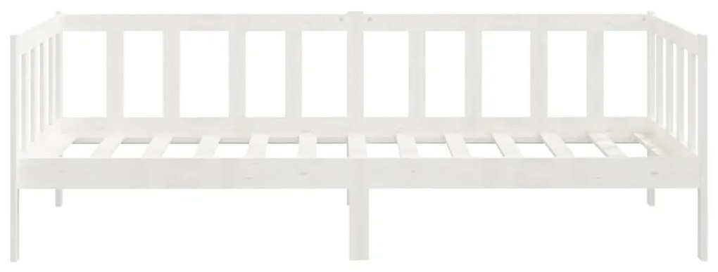 Sofá Cama Lena - Cor Branco - Em Madeira de Pinho Maciça - 203x98x66 c