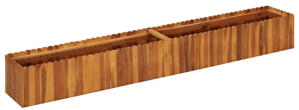 Vaso/floreira de jardim 200x30x25 cm madeira de acácia maciça
