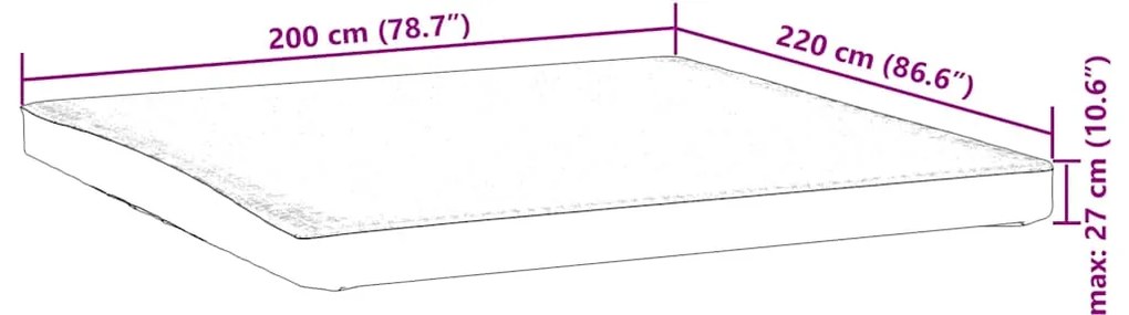 Protetor de colchão impermeável 200x220 cm branco