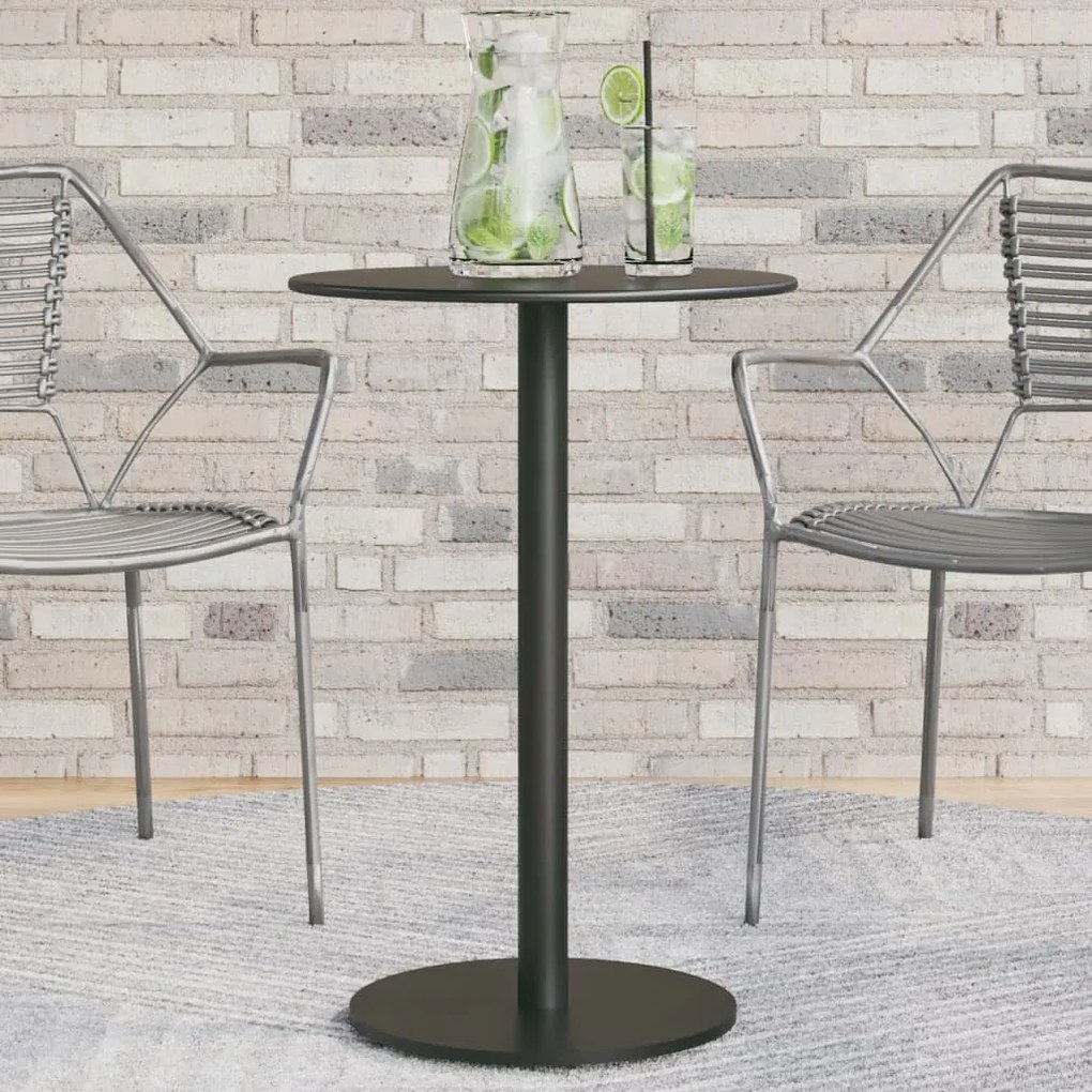 vidaXL Mesa de jardim redonda Ø50x72 cm aço preto