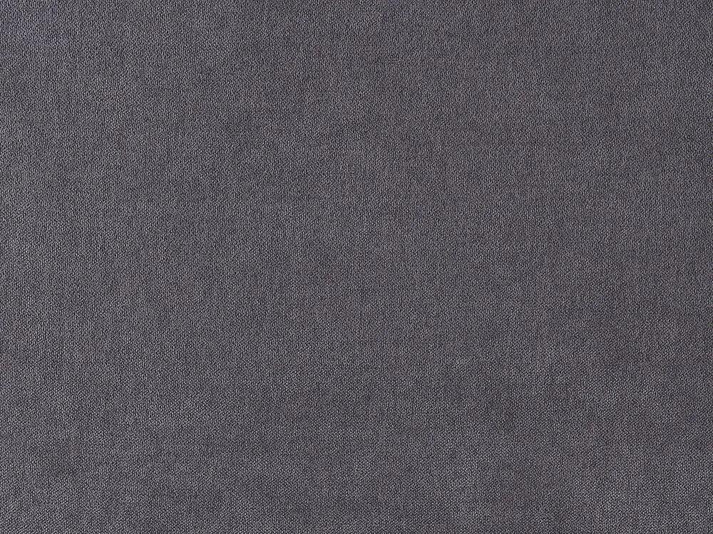 Cama de casal em veludo cinzento escuro 180 x 200 cm MELLE Beliani