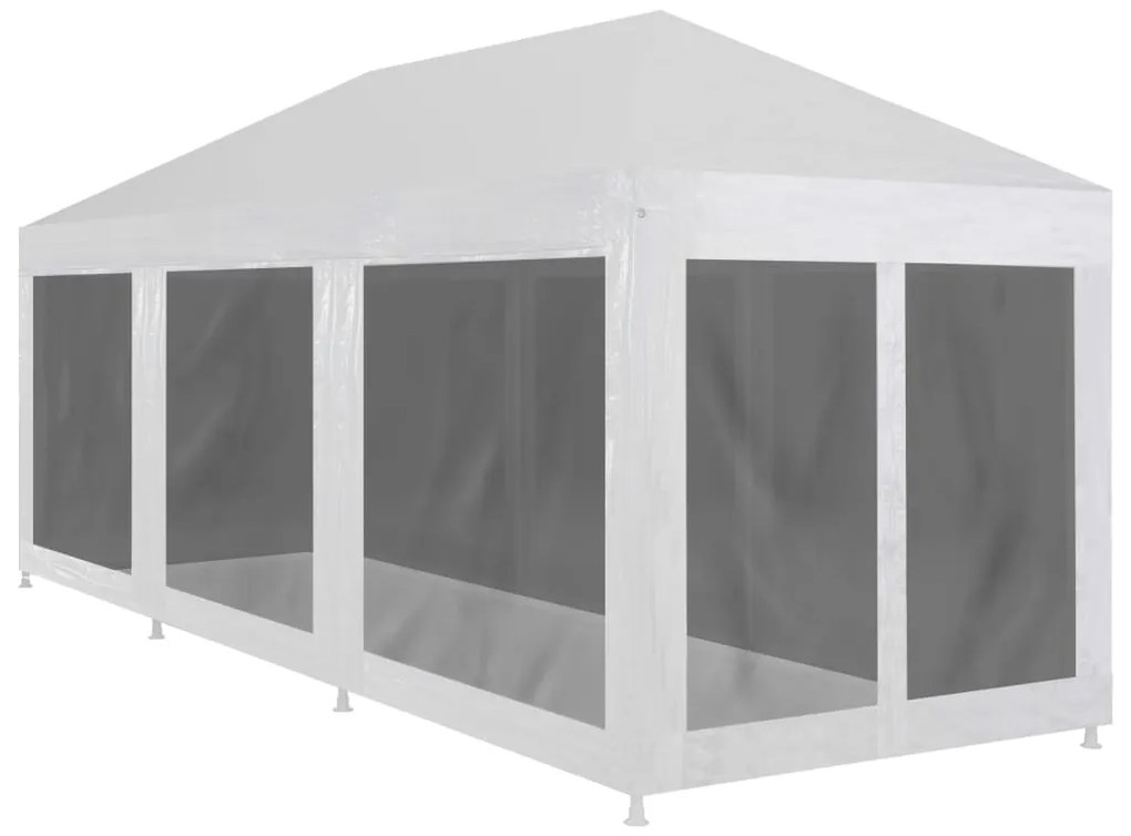 vidaXL Tenda para festas com 8 paredes laterais em rede 9x3 m