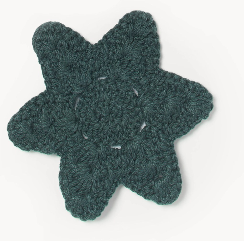 Bases para copos em algodão artesanais Starla, conjunto de 4