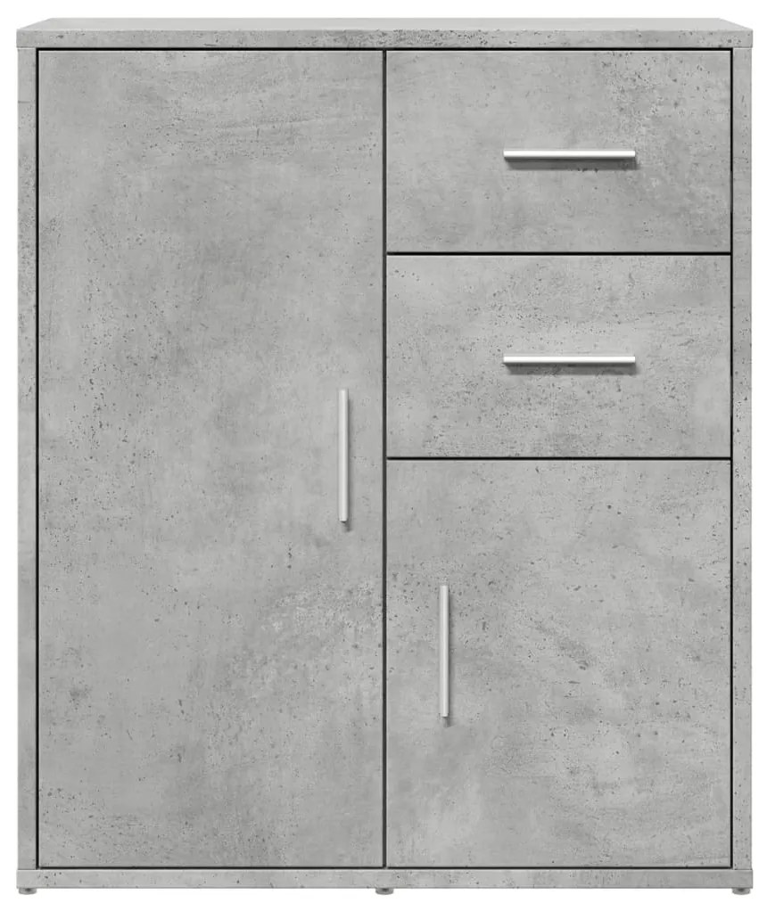 Aparadores 2 pcs 60x31x70 cm derivados madeira cinzento cimento