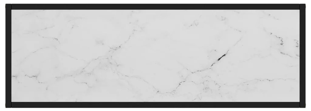 Mesa consola 100x35x75 cm vidro temperado branco