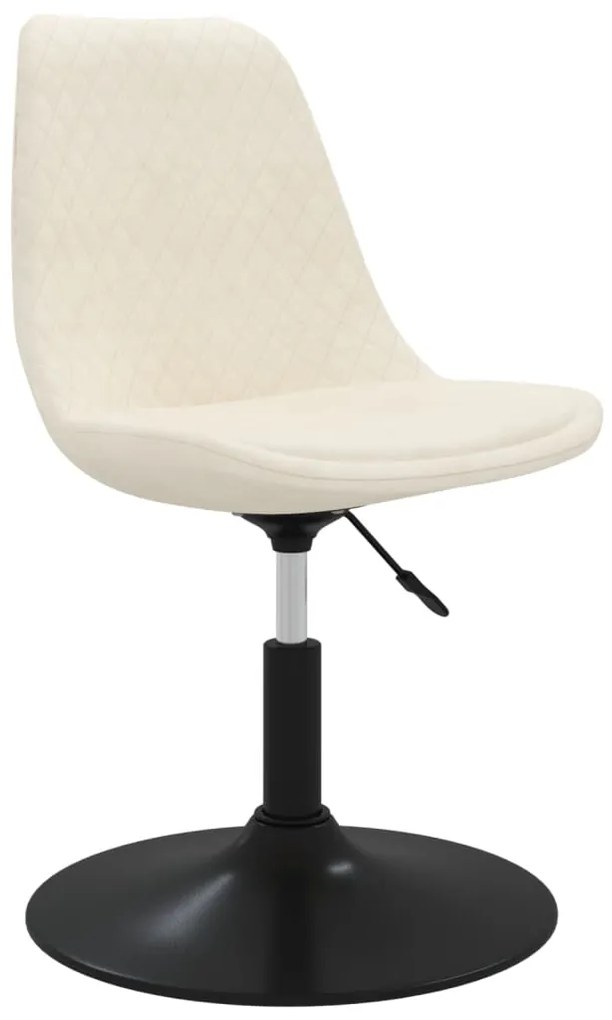Cadeiras de jantar giratórias 4 pcs veludo cor creme