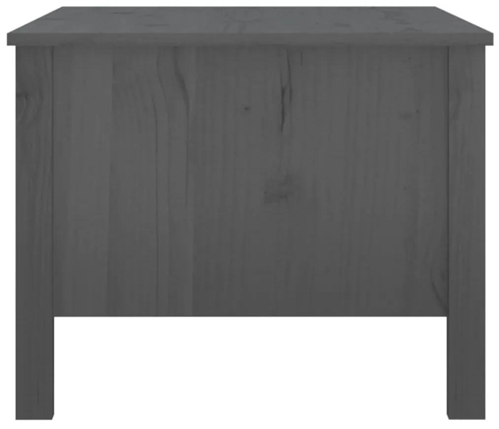 Mesa de centro 100x50x40 cm madeira de pinho maciça cinzento