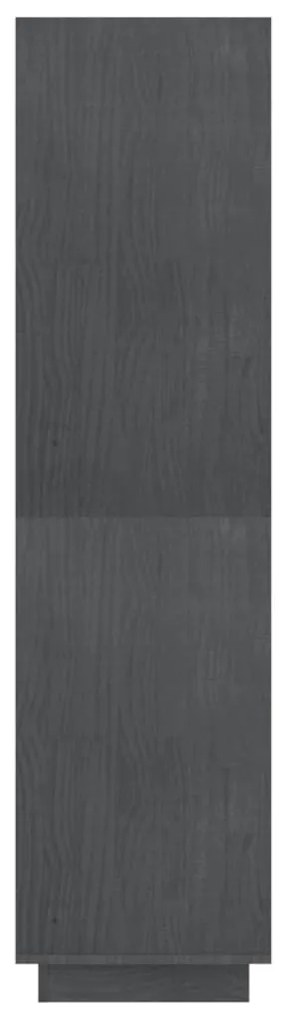 Estante/divisória 80x35x135 cm madeira de pinho maciça cinzento