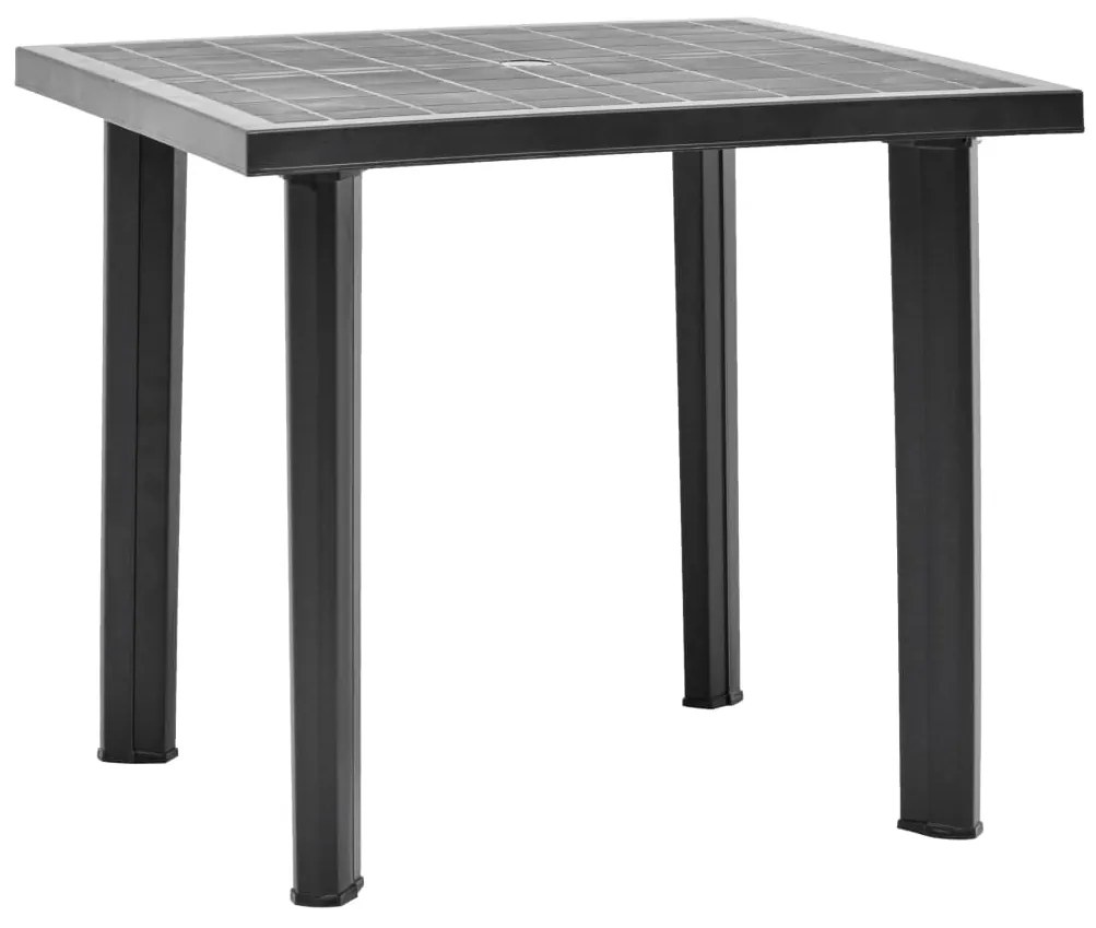 48804 vidaXL Mesa de jardim 80x75x72 cm plástico antracite