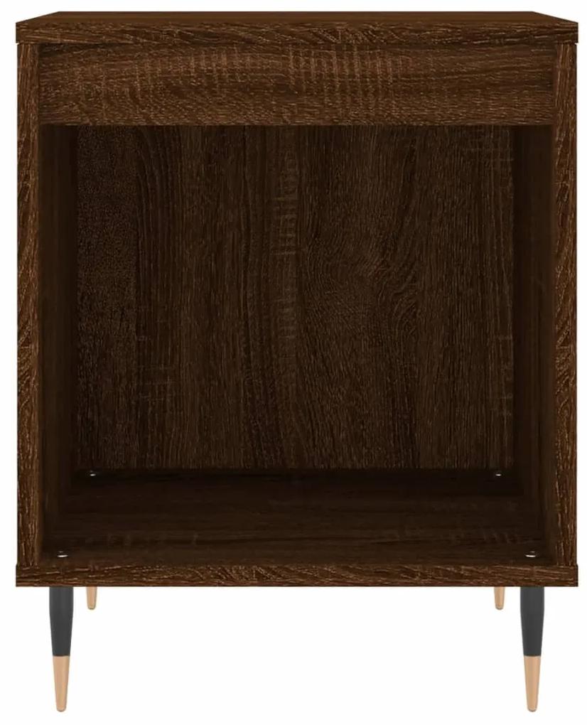 Mesa cabeceira 40x35x50 cm derivados madeira carvalho castanho