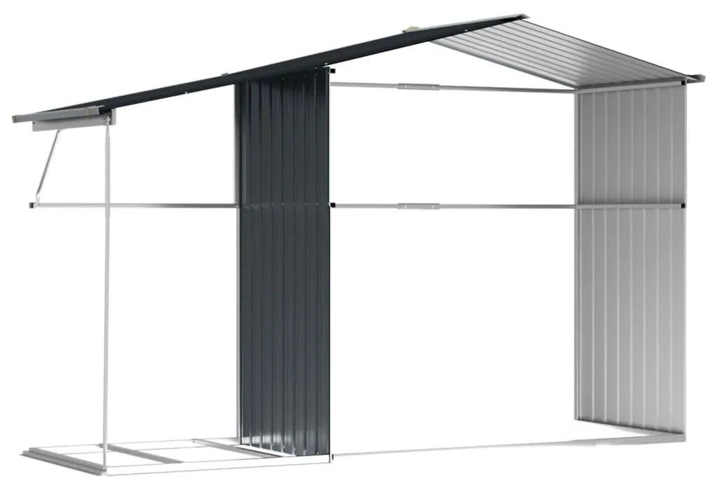 Abrigo de Jardim em Aço Galvanizado - 277x192,5x179 cm - Antracite