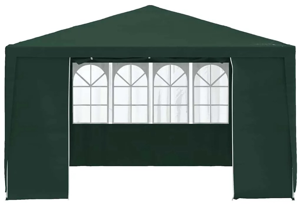 Tenda festas profissional c/ paredes laterais 4x4m 90g/m² verde