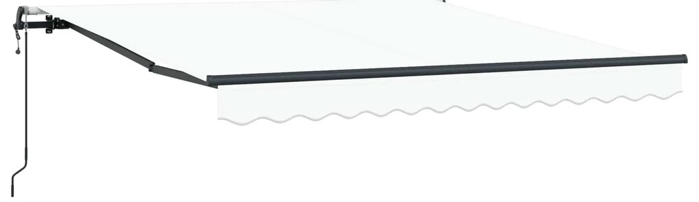 vidaXL Toldo Retrátil Branco 300 x 250 cm Tecido e Alumínio