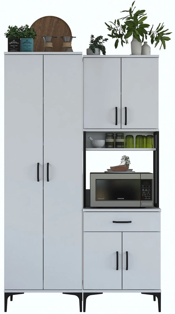 Armário Alto de Cozinha "Stella " - Design Moderno - Branco